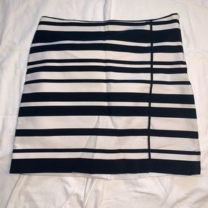 Black and White Stripped Skirt. WHBM